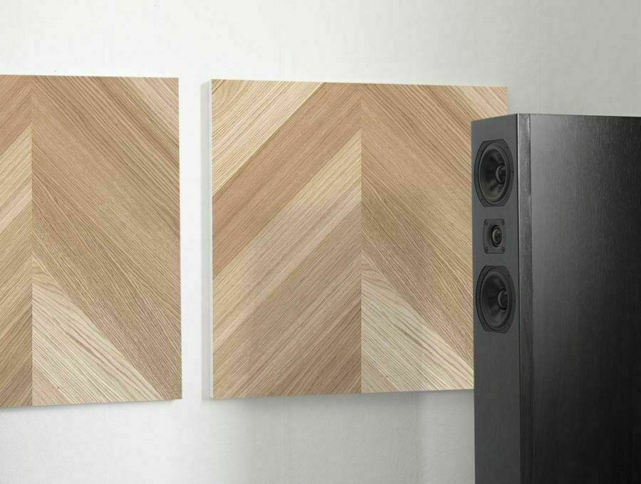 Vaimee Akustiikkapaneeli Natural Cover 600 x 600 x 24 mm Tammi Intarsia