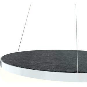 Grönlund Kattovalaisin Acoustic Circulo Ø60cm LED 36W 3000K Tummanharmaa