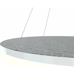 Grönlund Kattovalaisin Acoustic Circulo Ø80cm LED 48W 4000K Vaaleanharmaa