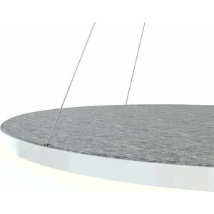 Grönlund Kattovalaisin Acoustic Circulo Ø80cm LED 48W 4000K Vaaleanharmaa