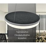 Grönlund Kattovalaisin Acoustic Circulo Ø80cm LED 48W 4000K Musta