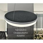 Grönlund Kattovalaisin Acoustic Circulo Ø60cm LED 36W 3000K Tummanharmaa