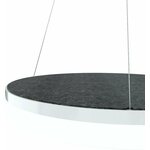 Grönlund Kattovalaisin Acoustic Circulo Ø60cm LED 36W 4000K Tummanharmaa