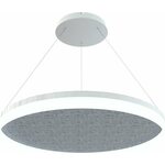 Grönlund Kattovalaisin Acoustic Circulo Ø80cm LED 48W 4000K Vaaleanharmaa