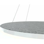 Grönlund Kattovalaisin Acoustic Circulo Ø80cm LED 48W 4000K Vaaleanharmaa