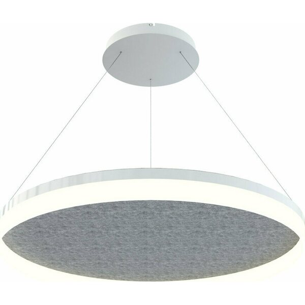 Grönlund Kattovalaisin Acoustic Circulo Ø80cm LED 48W 4000K Vaaleanharmaa